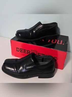 Deer Stags Boys' Size 13.5 Black Dress Shoes